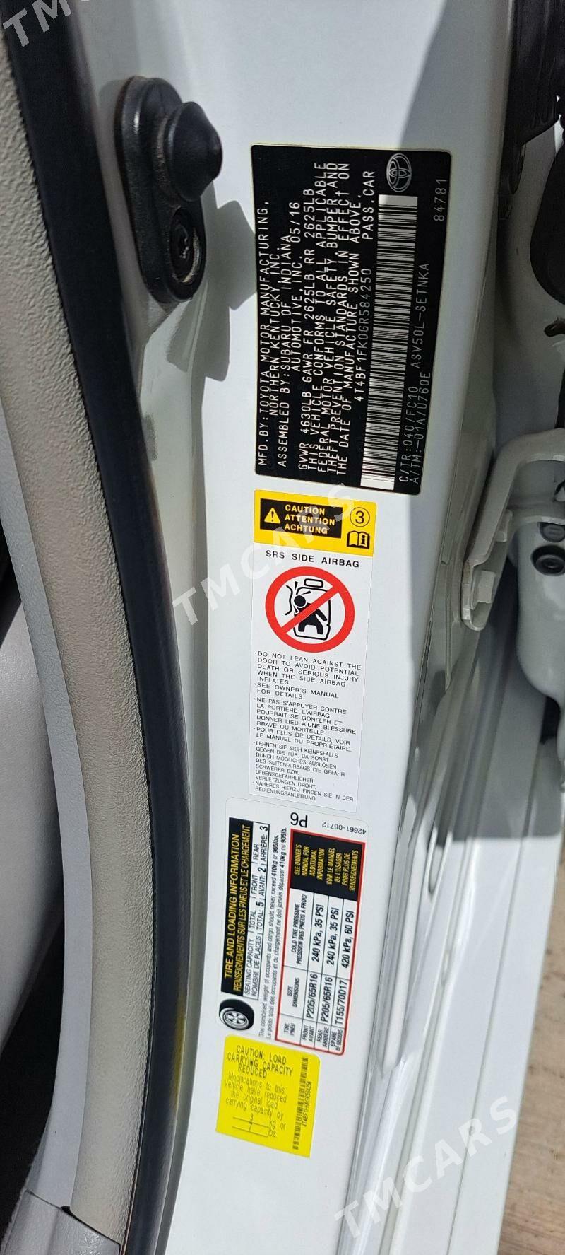 Toyota Camry 2016 - 265 000 TMT - Aşgabat - img 6