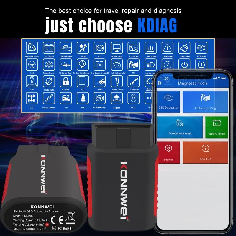KONNWEI KDIAG OBD2 DIAGNOSTIKA 1 000 TMT - Aşgabat - img 6