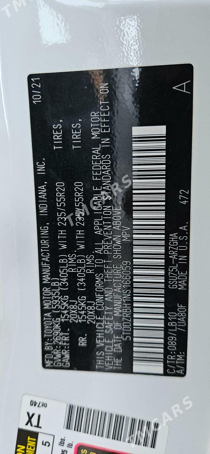 Toyota Highlander 2021 - 685 000 TMT - Daşoguz - img 9