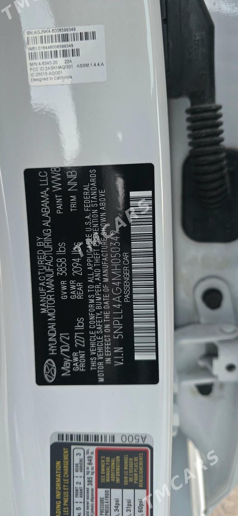 Hyundai Elantra 2021 - 250 000 TMT - Ашхабад - img 9
