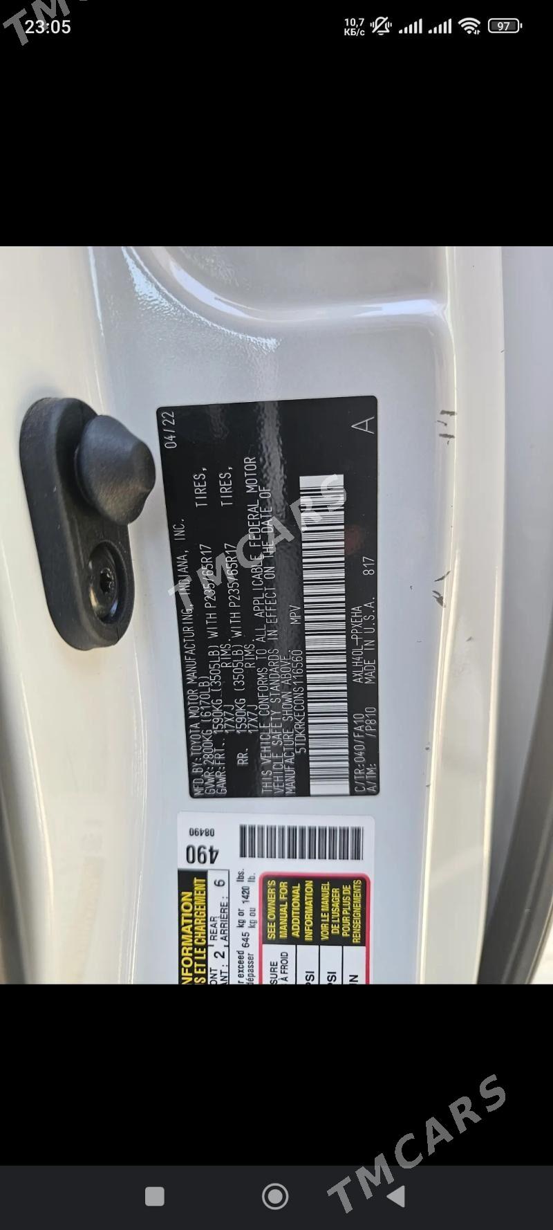Toyota Sienna 2022 - 510 000 TMT - Ашхабад - img 5
