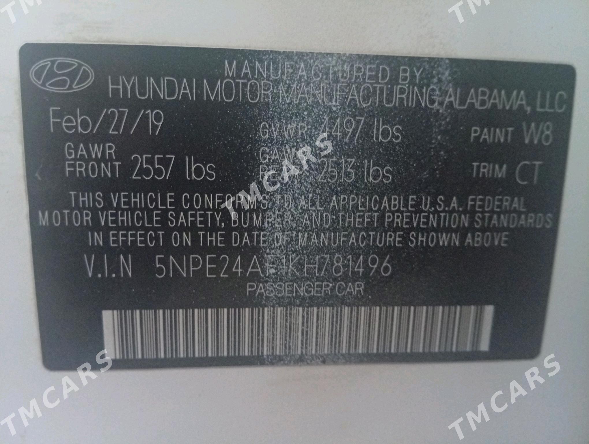 Hyundai Sonata 2019 - 240 000 TMT - Aşgabat - img 6