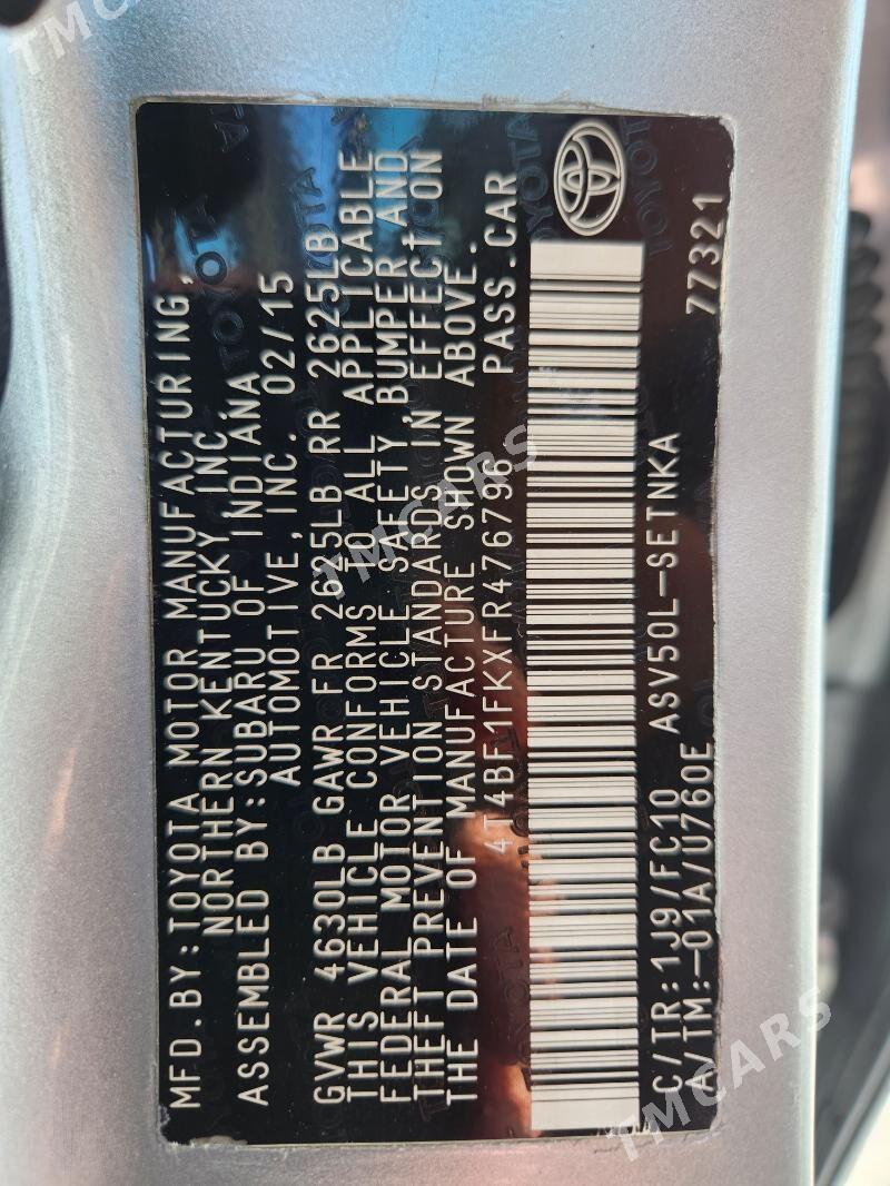 Toyota Camry 2015 - 249 000 TMT - Aşgabat - img 9