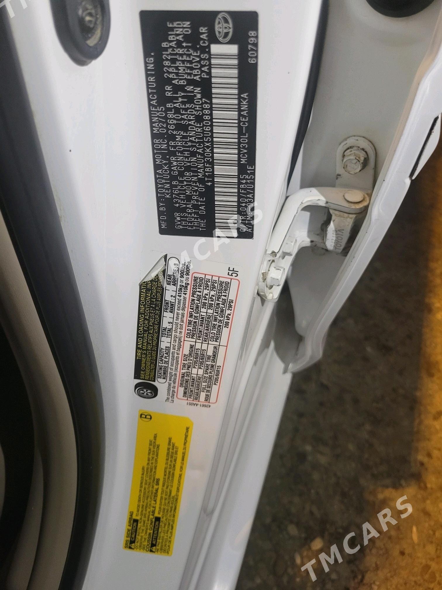 Toyota Camry 2005 - 210 000 TMT - Esenguly - img 3