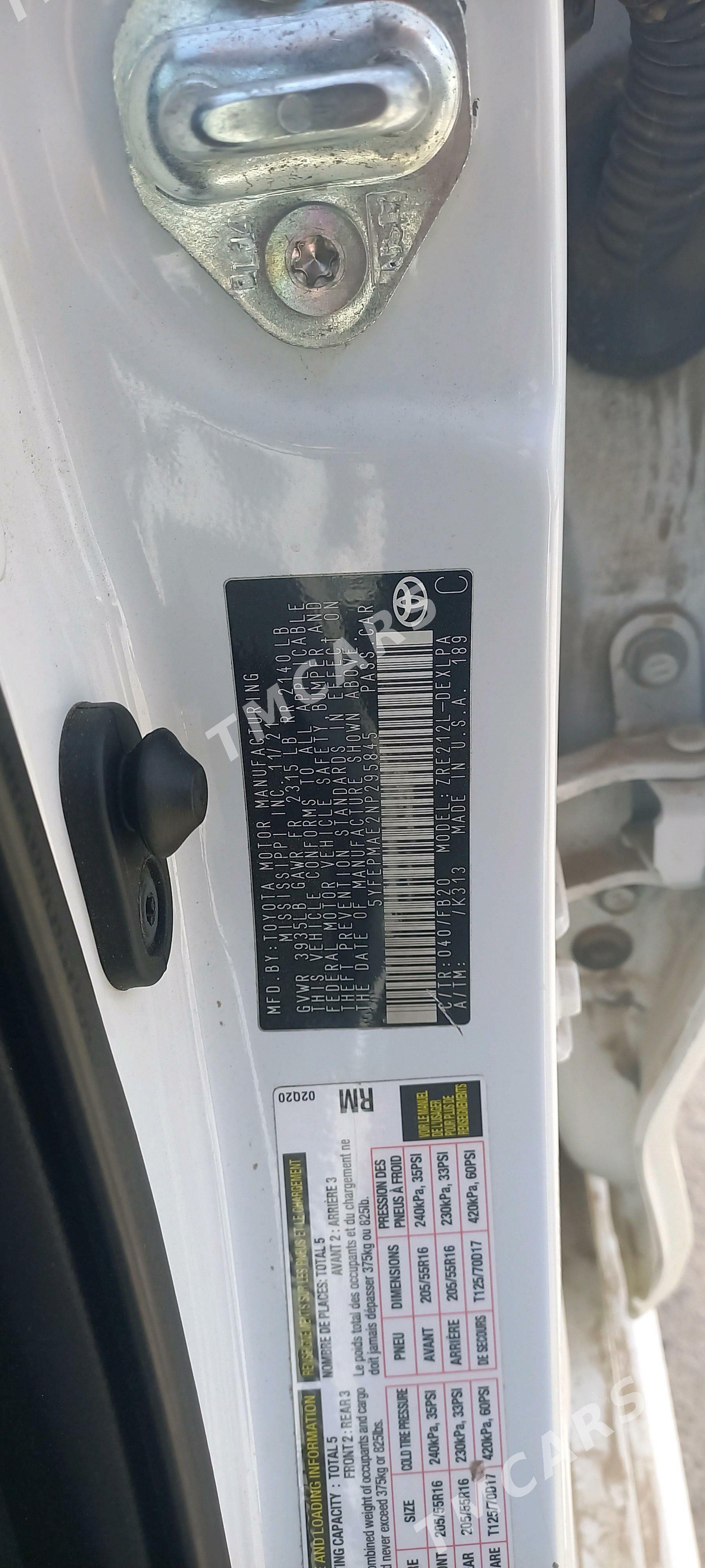 Toyota Corolla 2021 - 215 000 TMT - Mary - img 4