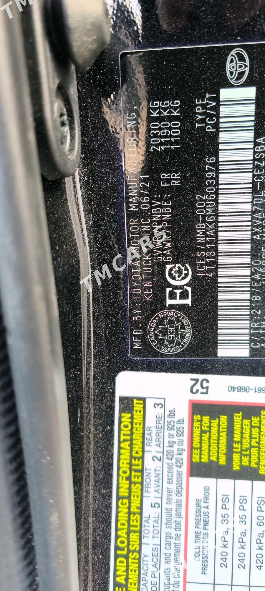 Toyota Camry 2021 - 315 000 TMT - Mary - img 5