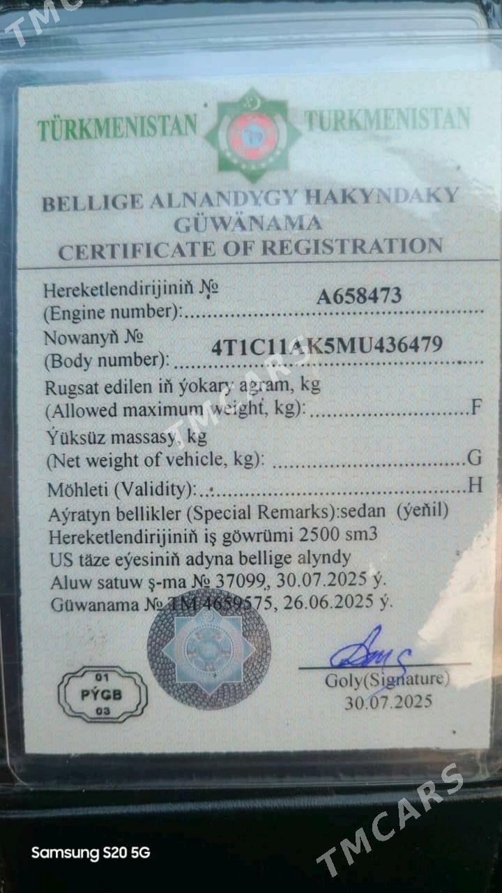 Toyota Camry 2021 - 340 000 TMT - Aşgabat - img 6