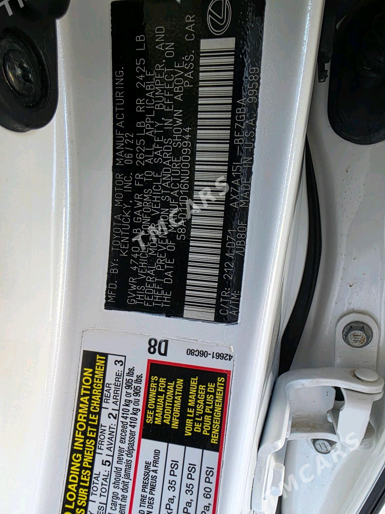 Lexus ES 350 2022 - 500 000 TMT - Мары - img 2