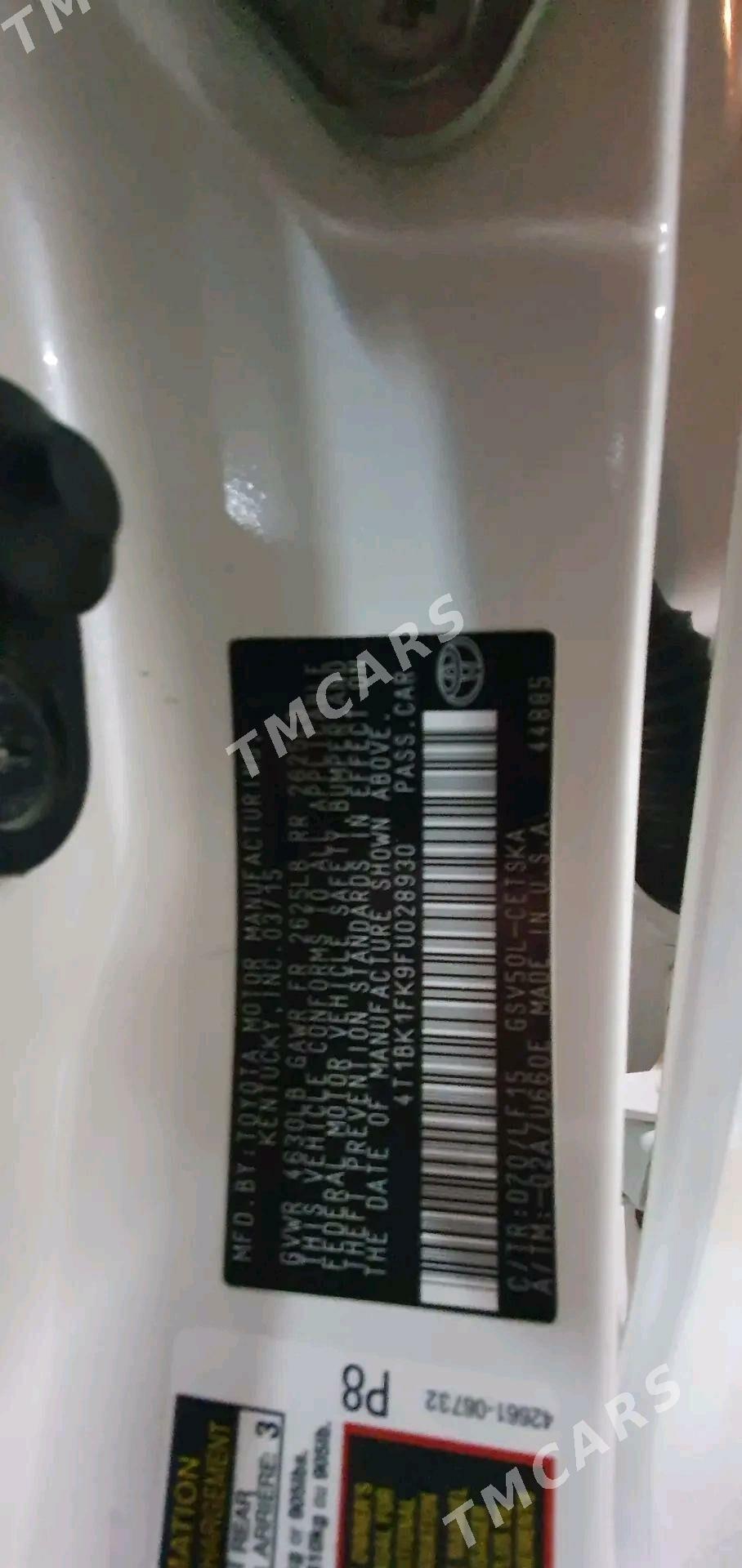 Toyota Camry 2015 - 300 000 TMT - Олимпийский городок - img 10