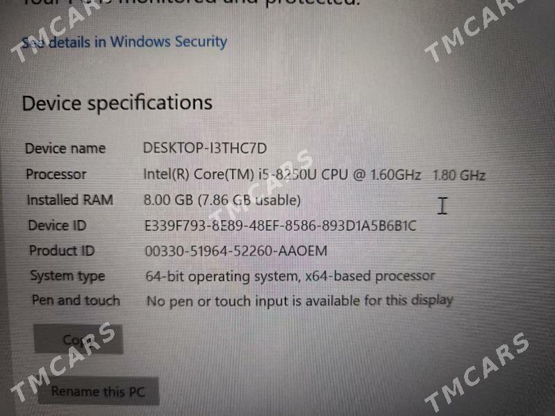 ноутбук noutbuk Dell 8TH gen - Türkmenabat - img 5