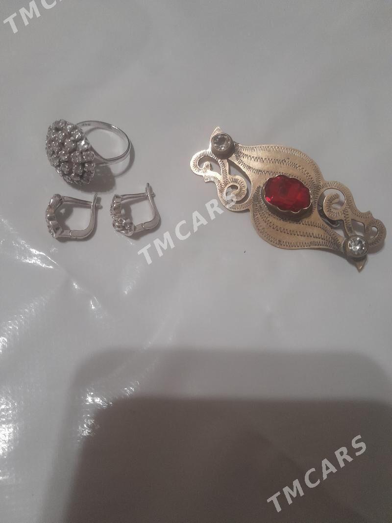 Kumuş syrga yüzuk,Sagat,broşka - Daşoguz - img 4