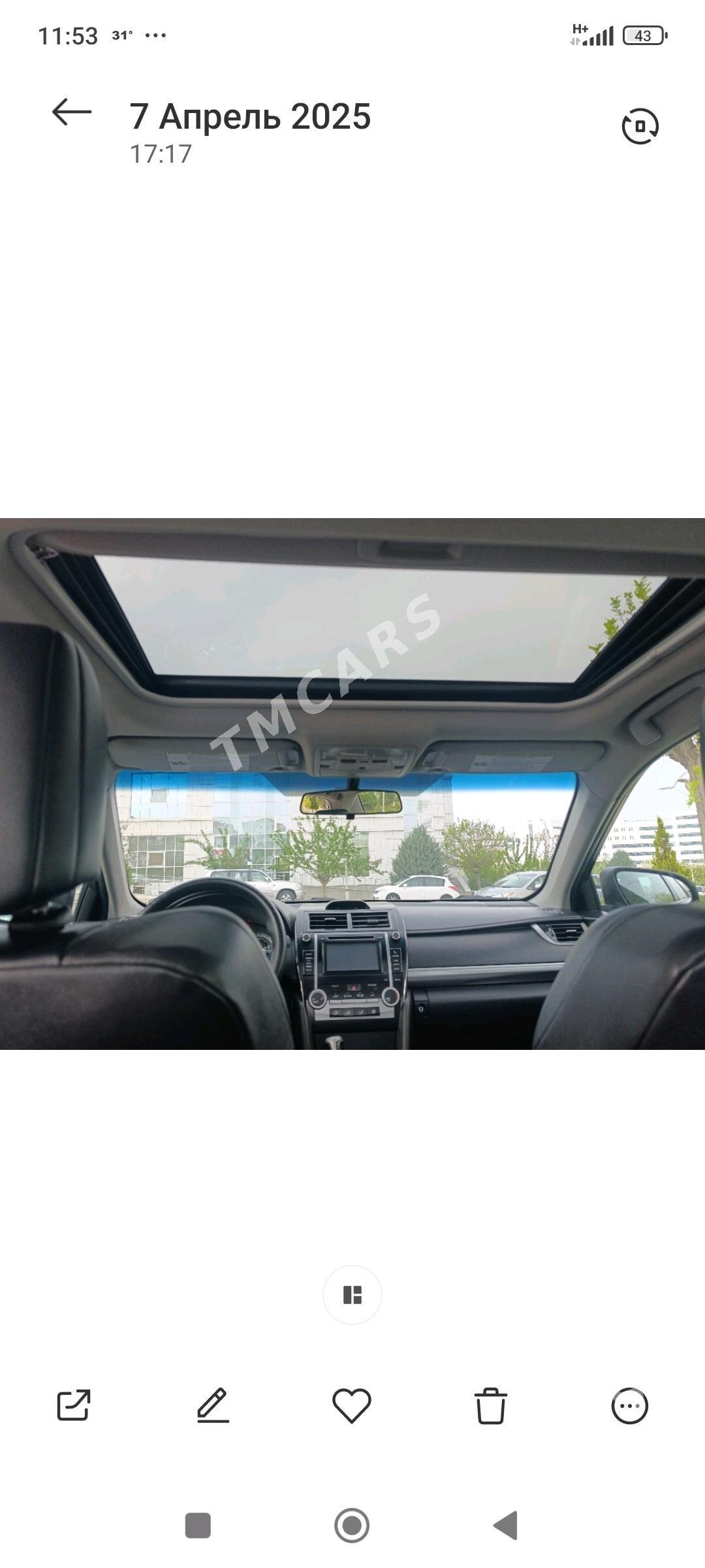Toyota Camry 2012 - 245 000 TMT - ул. Подвойского (Битарап Туркменистан шаёлы) - img 2