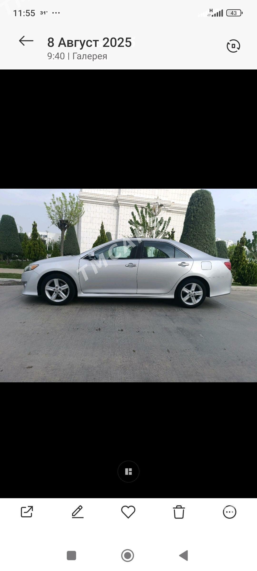 Toyota Camry 2012 - 245 000 TMT - ул. Подвойского (Битарап Туркменистан шаёлы) - img 5