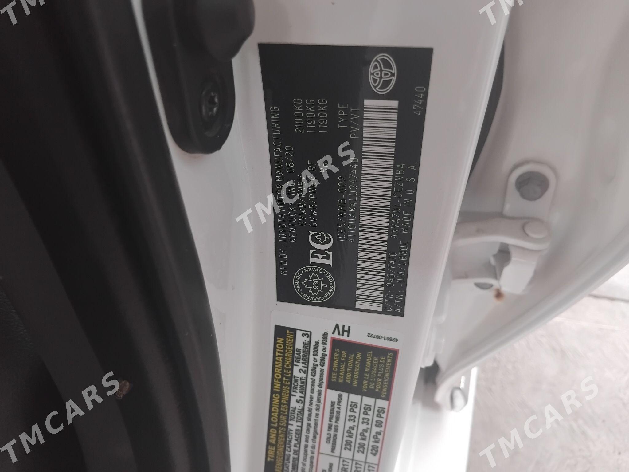 Toyota Camry 2020 - 285 000 TMT - Ашхабад - img 6