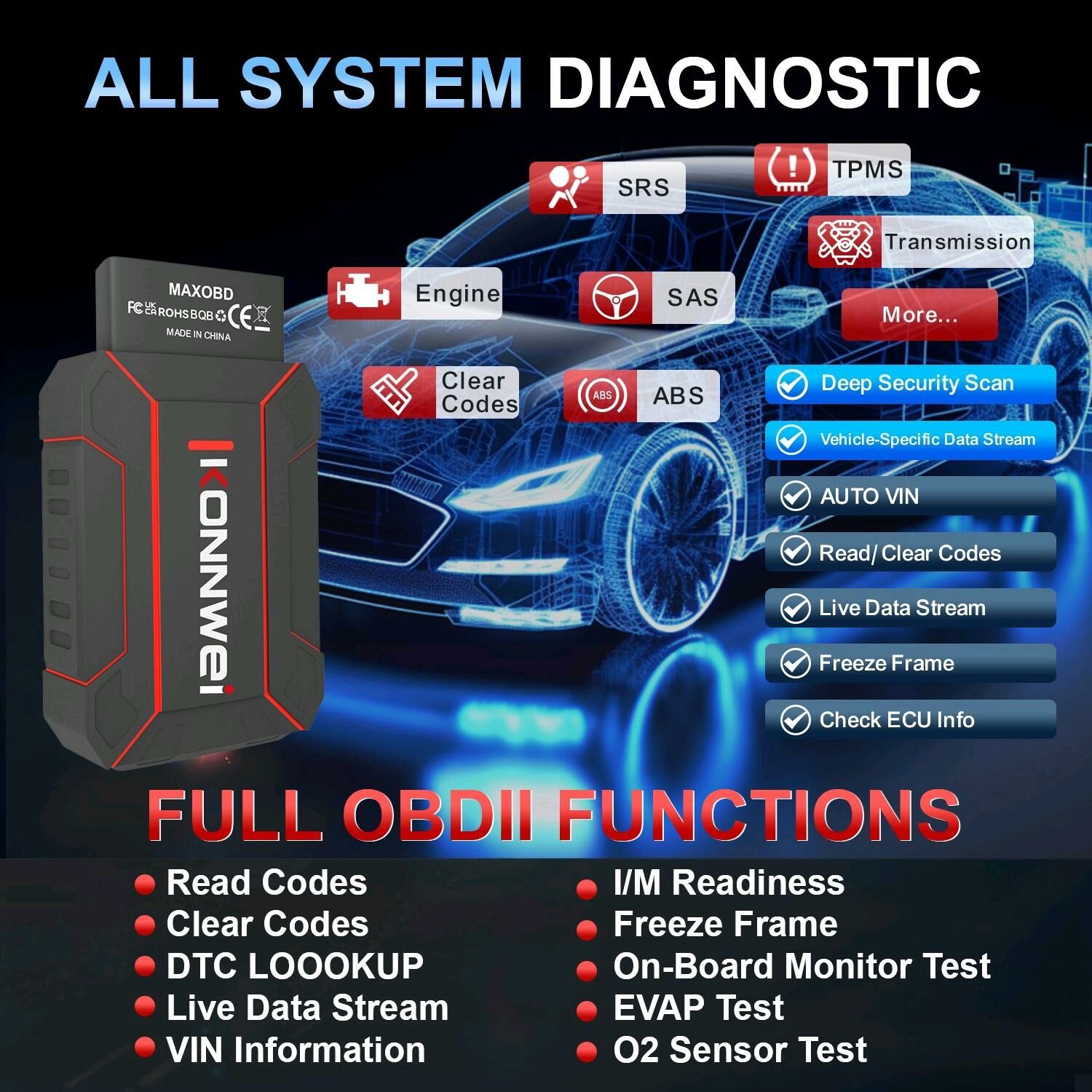 Diagnostika Obd2 MAXOBD 500 TMT - Ашхабад - img 3