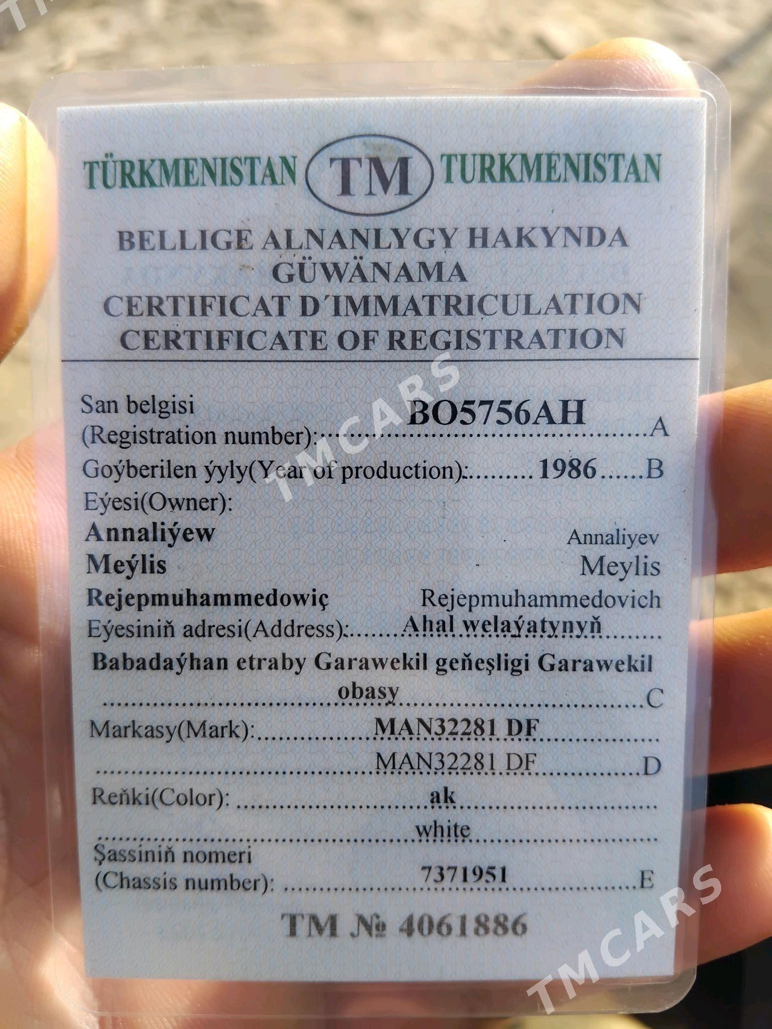 Man L2000 1986 - 100 000 TMT - Бабадайхан - img 4