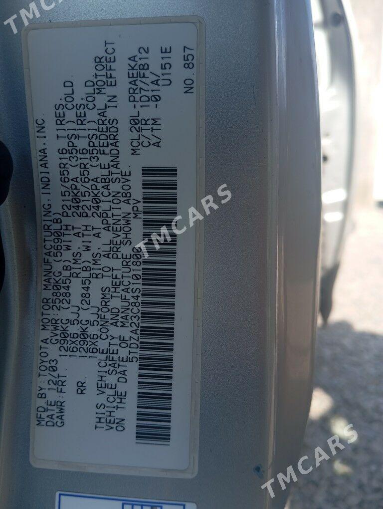 Toyota Sienna 2004 - 200 000 TMT - Туркменбаши - img 4