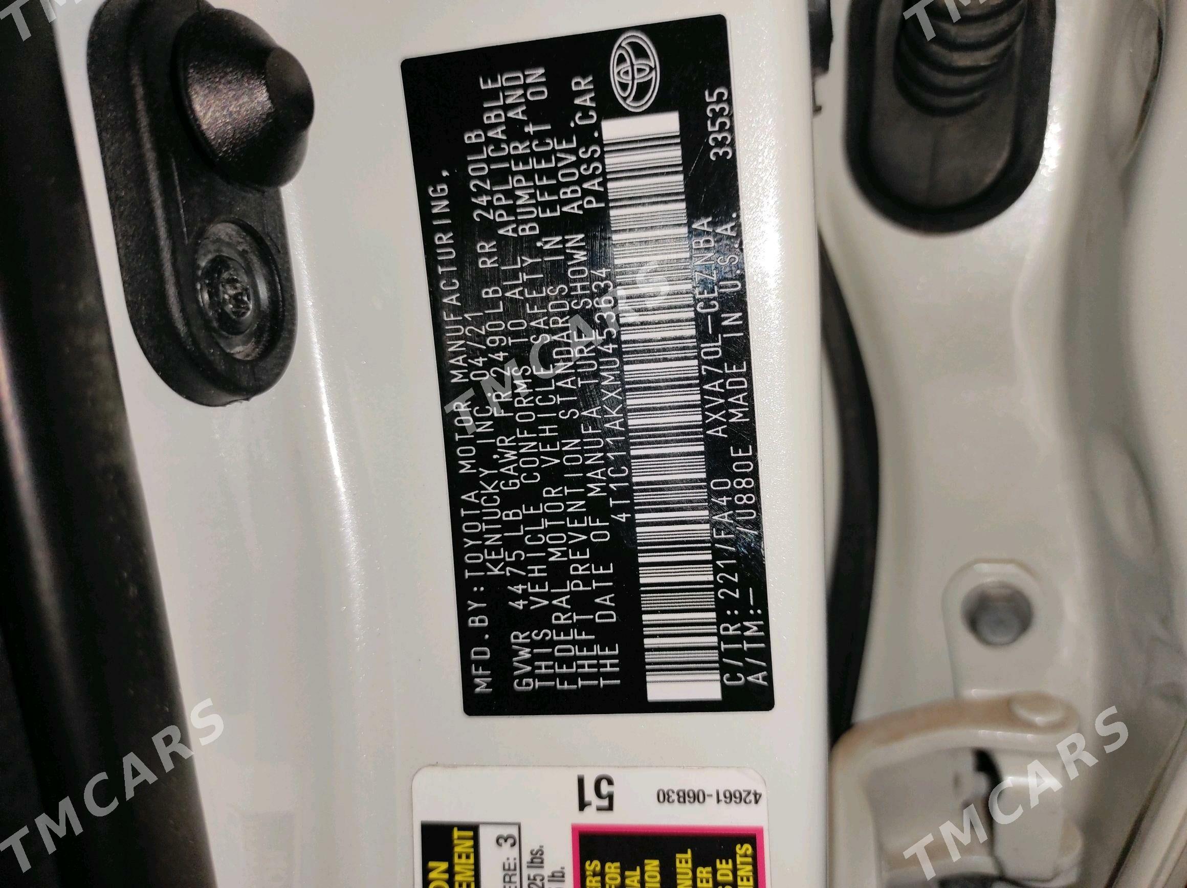 Toyota Camry 2021 - 310 000 TMT - Mary - img 8