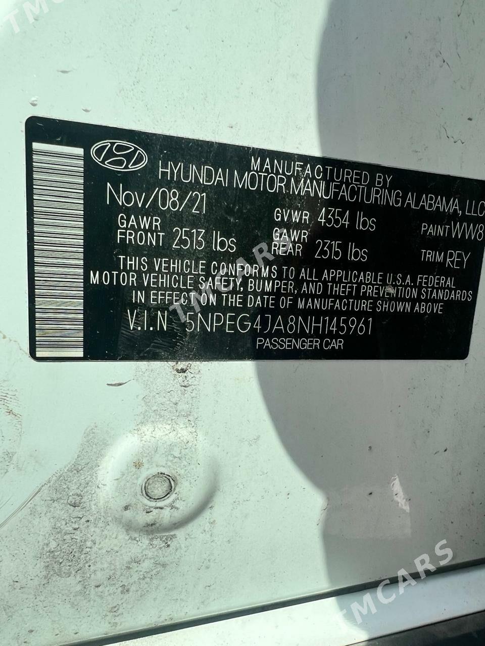 Hyundai Sonata 2022 - 265 000 TMT - Ашхабад - img 9