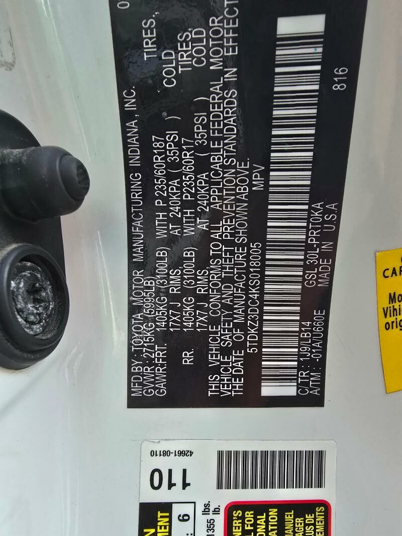 Toyota Sienna 2019 - 363 000 TMT - 11 мкр - img 9