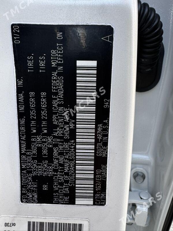 Toyota Highlander 2020 - 465 000 TMT - Aşgabat - img 4