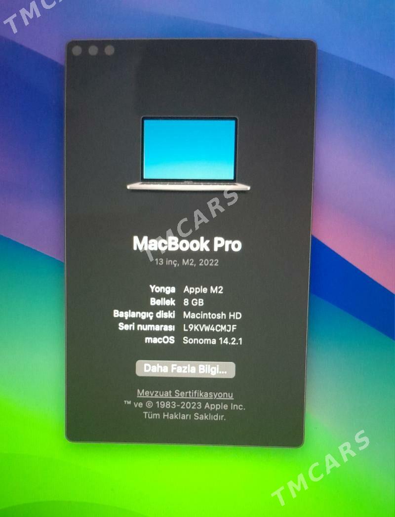 MacBook pro 13-inch M2 - Aşgabat - img 5