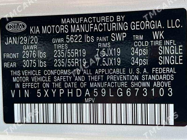 Kia Sorento 2020 - 360 000 TMT - Aşgabat - img 9