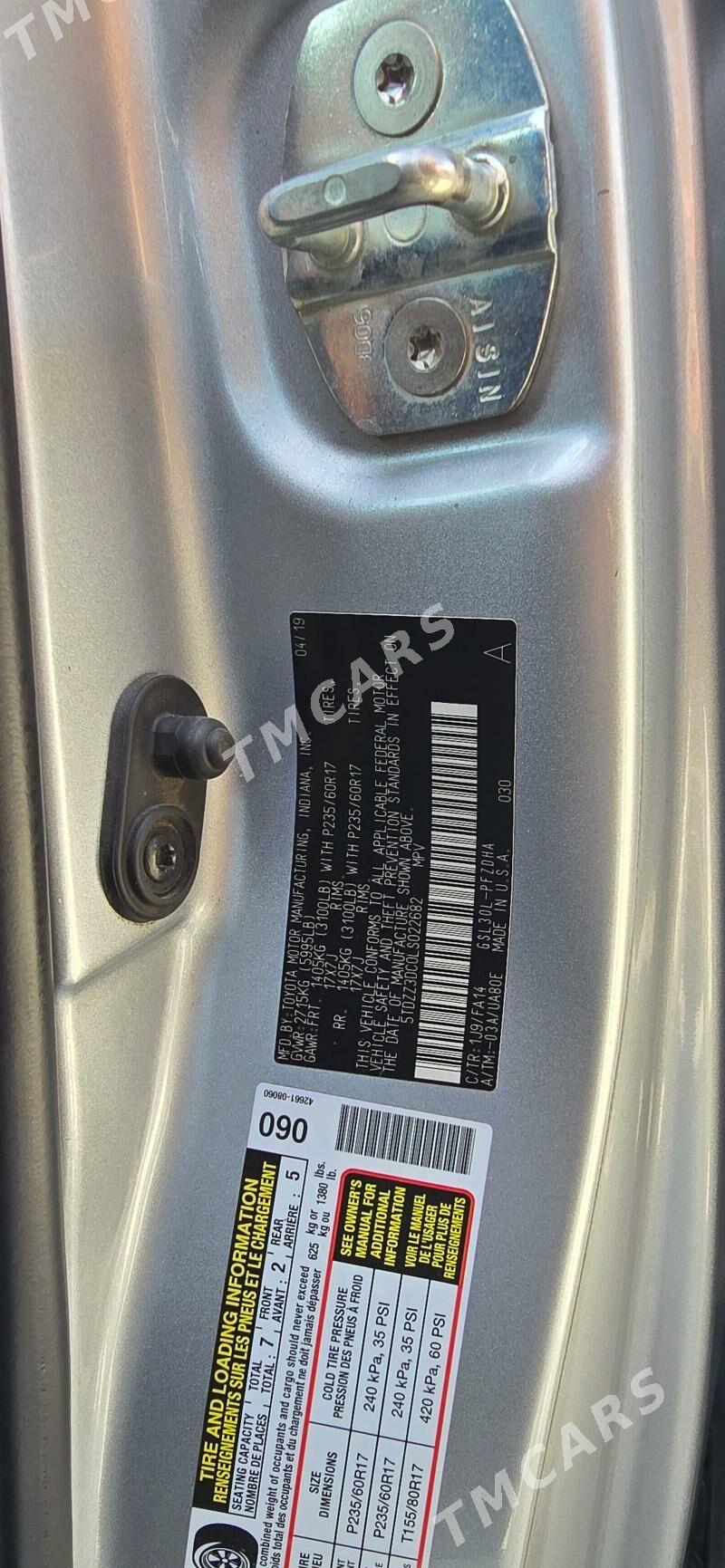 Toyota Sienna 2019 - 400 000 TMT - Серхетабат (Кушка) - img 6