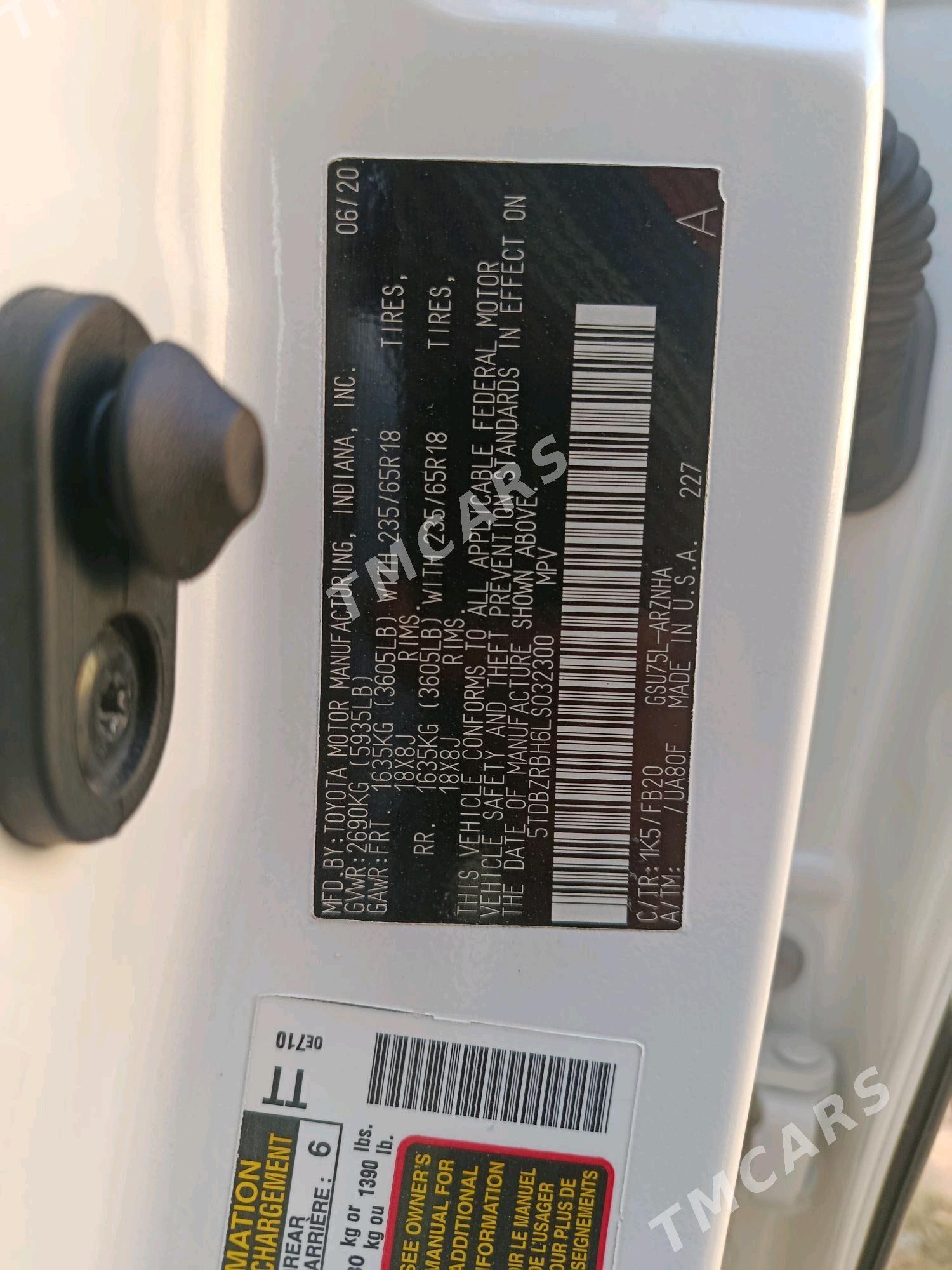 Toyota Highlander 2020 - 490 000 TMT - Байрамали - img 3