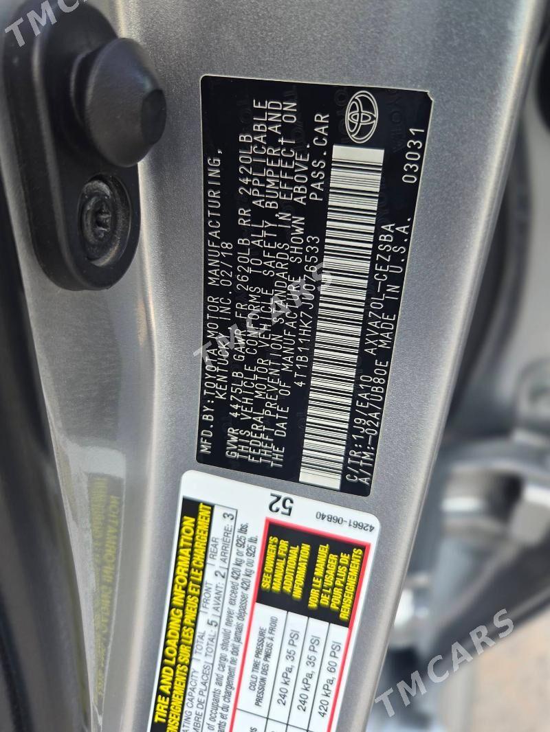 Toyota Camry 2018 - 288 000 TMT - Ашхабад - img 4