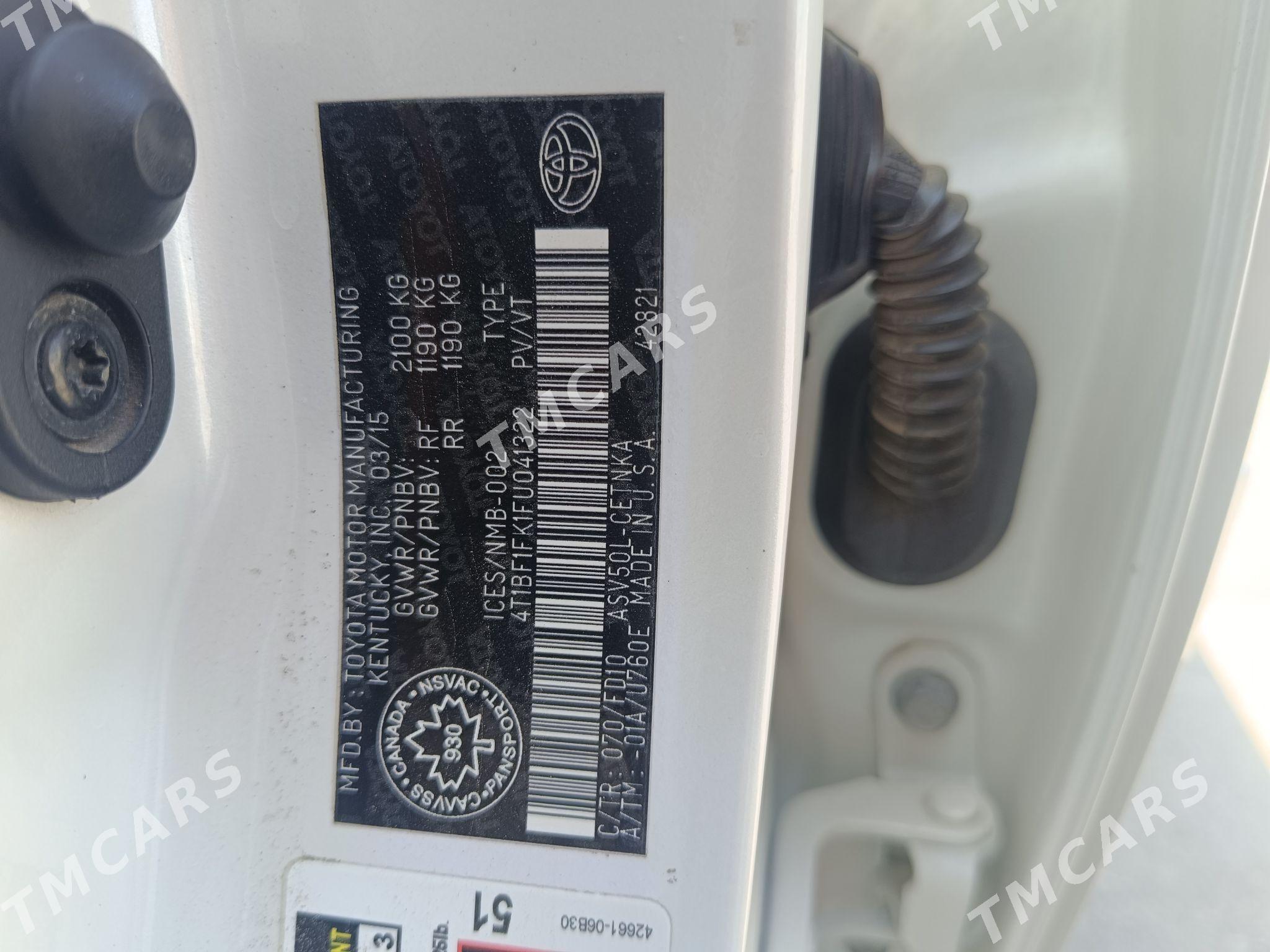 Toyota Camry 2015 - 264 000 TMT - Ашхабад - img 10