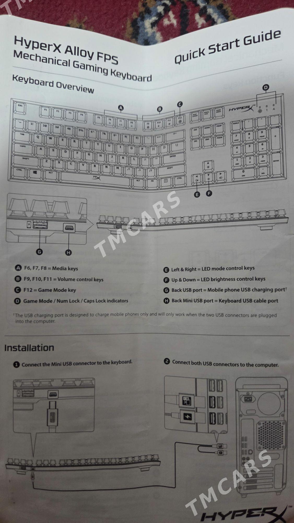 Клавиатура HyperX оAlloy FPS - Türkmenabat - img 6