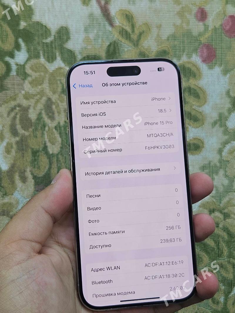 iphone 15pro 256gb - Ашхабад - img 4
