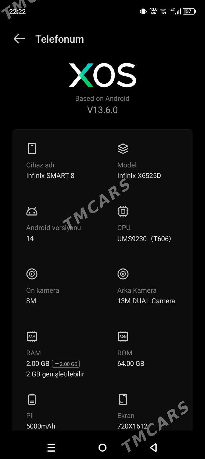 İNFİNİX Smart 8 - Гумдаг - img 1