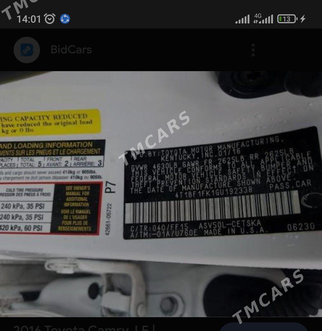 Toyota Camry 2016 - 260 000 TMT - 30 mkr - img 6