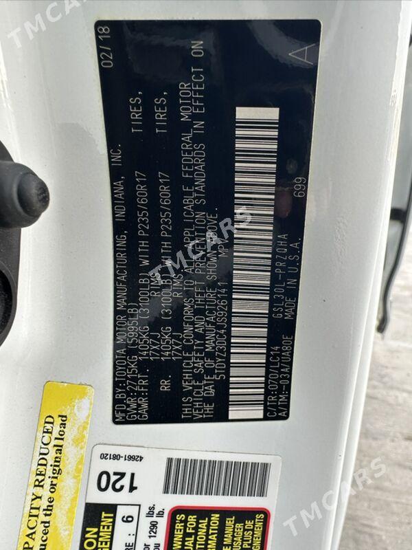 Toyota Sienna 2018 - 465 000 TMT - Mary - img 6