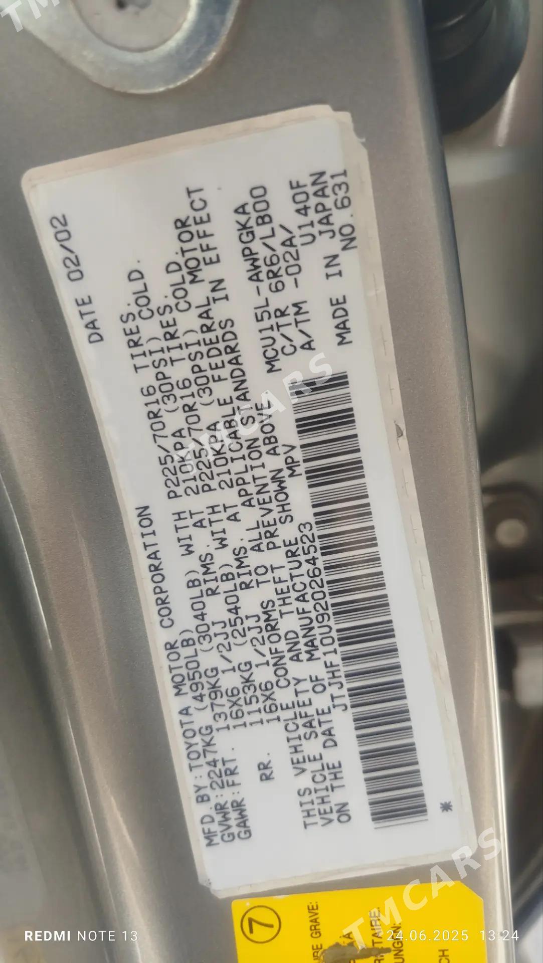 Lexus RX 300 2002 - 240 000 TMT - Кёнеургенч - img 2