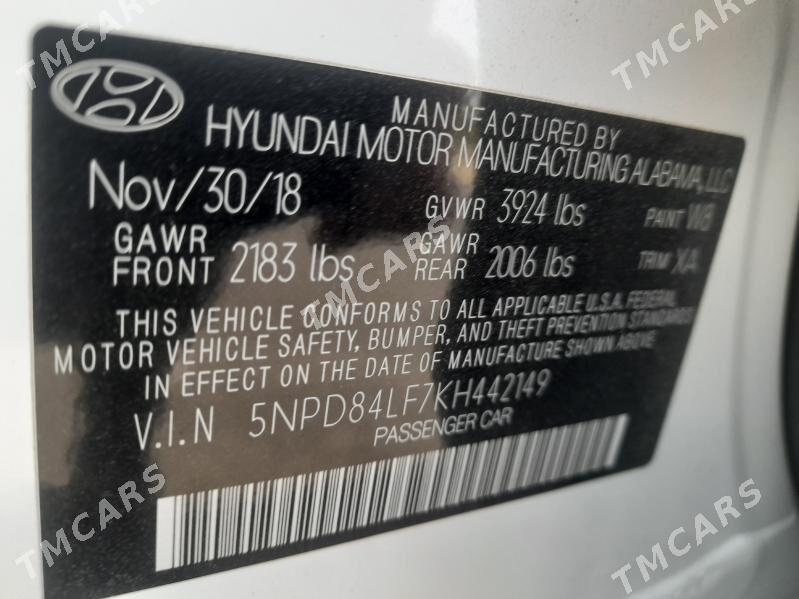 Hyundai Elantra 2019 - 175 000 TMT - Ёлётен - img 2