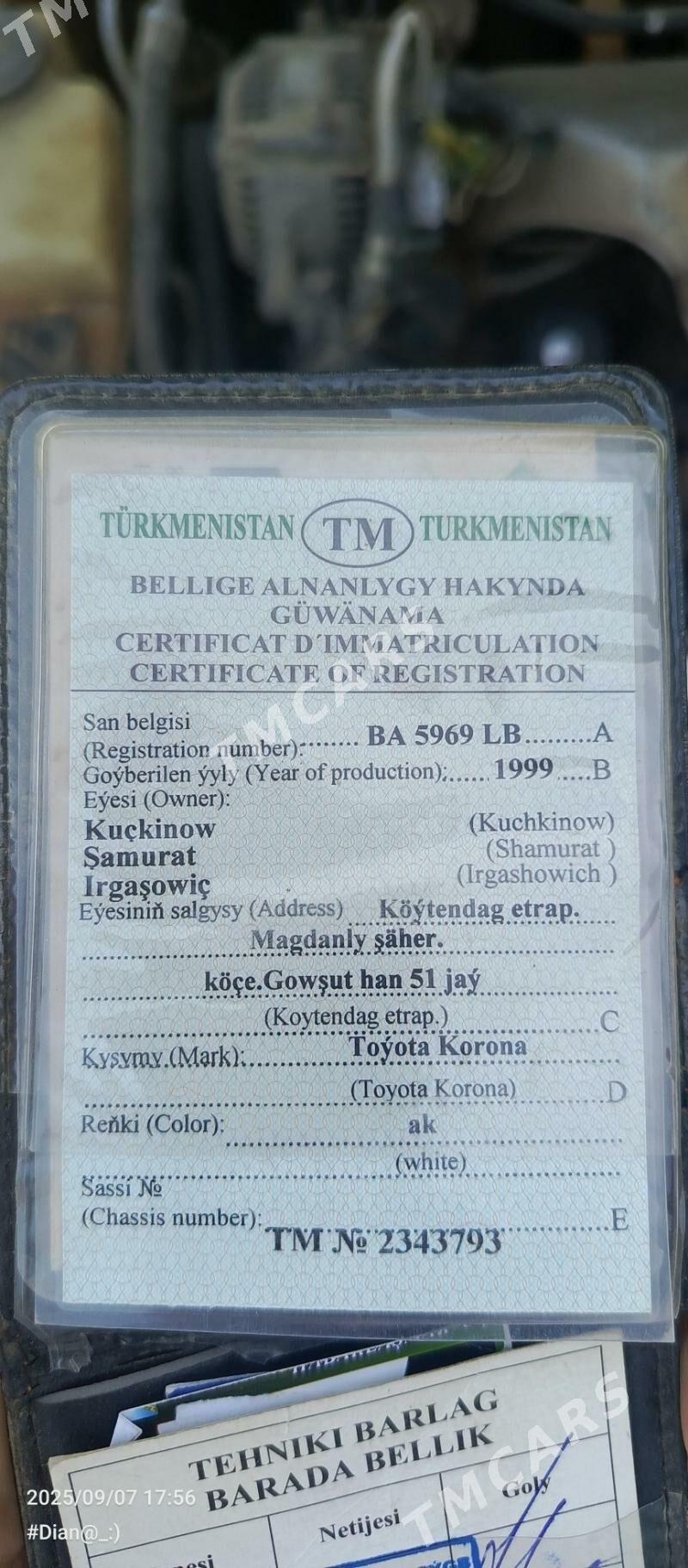 Toyota Corona 1999 - 50 000 TMT - Magdanly - img 7