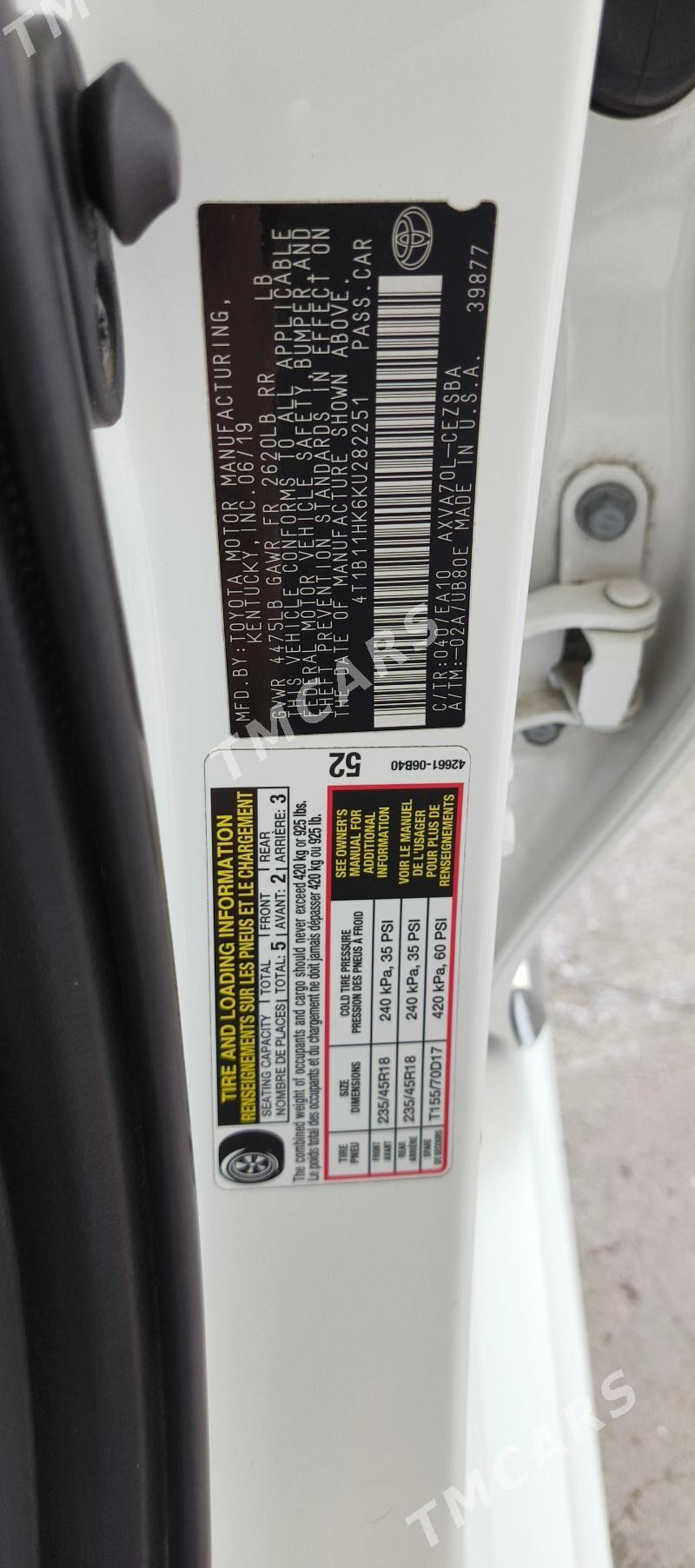 Toyota Camry 2019 - 280 000 TMT - Aşgabat - img 10