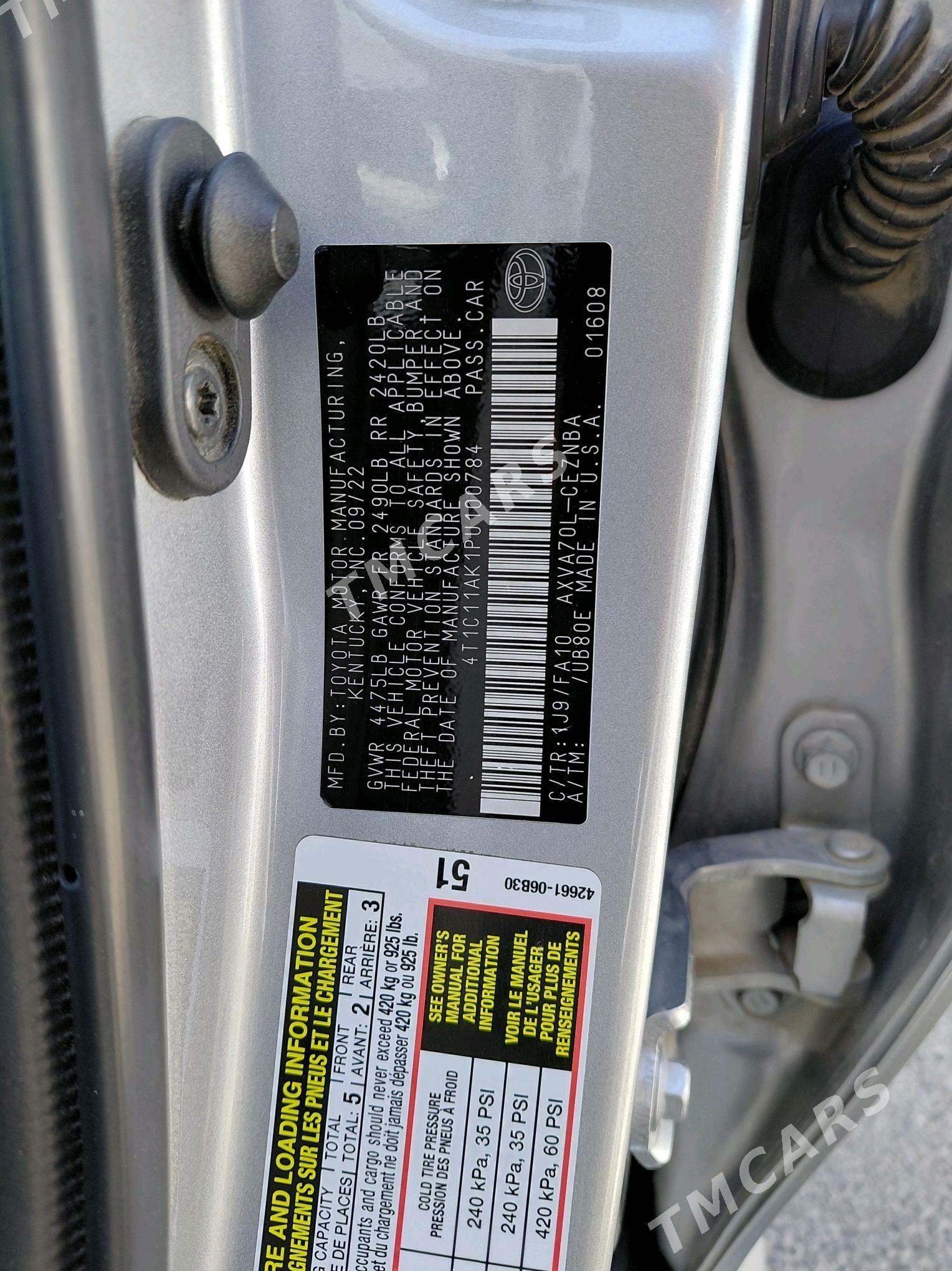 Toyota Camry 2023 - 295 000 TMT - Mary - img 5