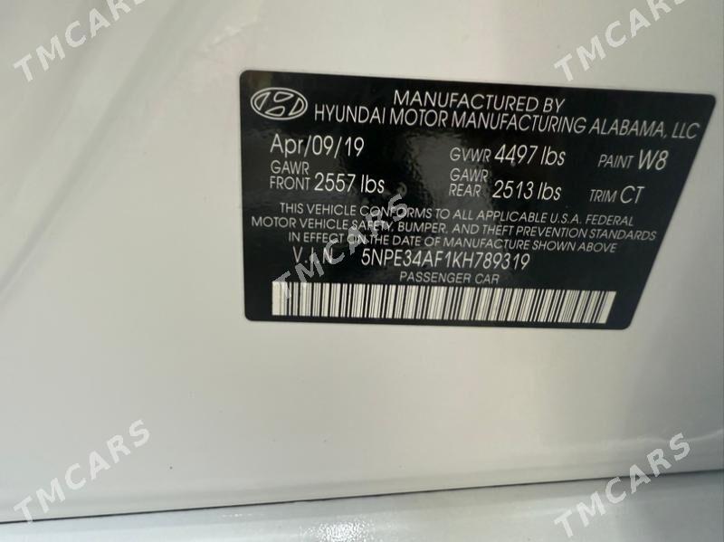 Hyundai Sonata 2019 - 240 000 TMT - Aşgabat - img 8