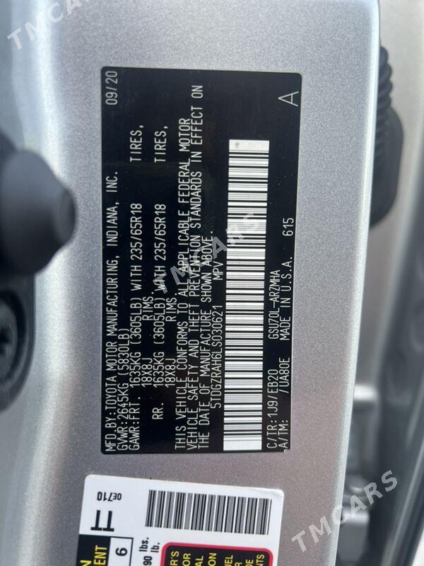Toyota Highlander 2020 - 510 000 TMT - Мары - img 9