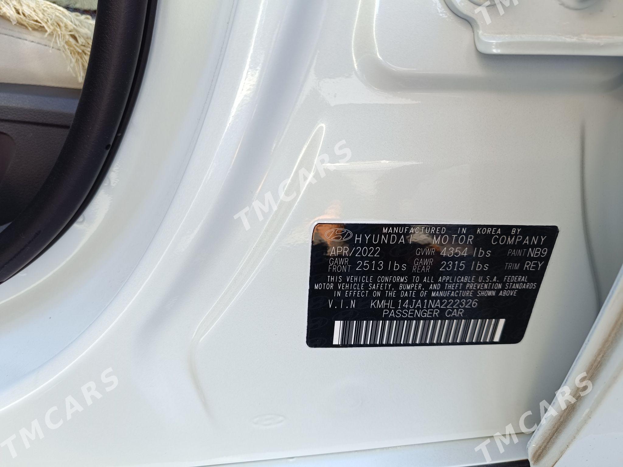 Hyundai Sonata 2022 - 300 000 TMT - Туркменабат - img 8