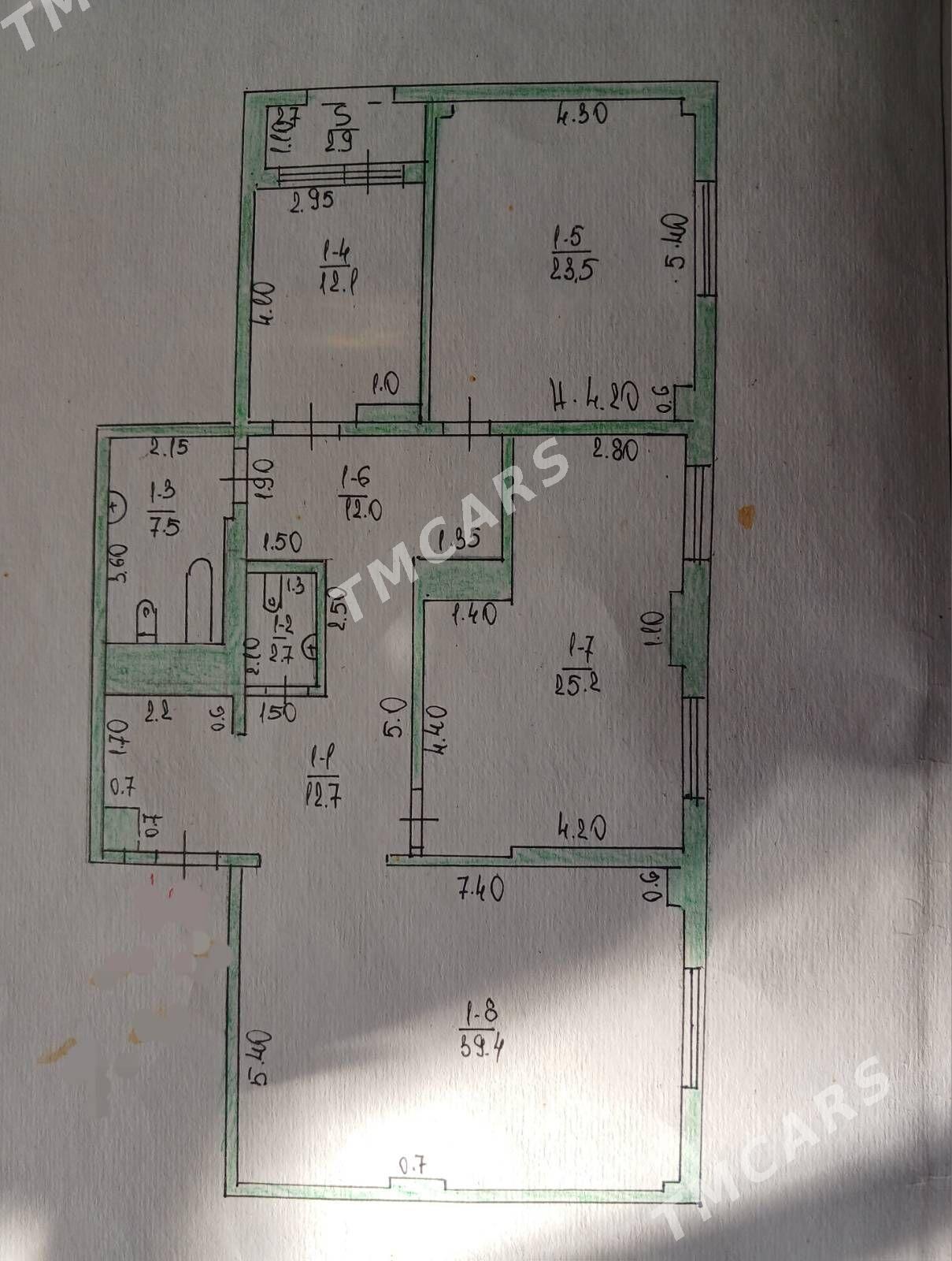 Nebitgaz Elitka 3 kom 138m² - Ашхабад - img 3