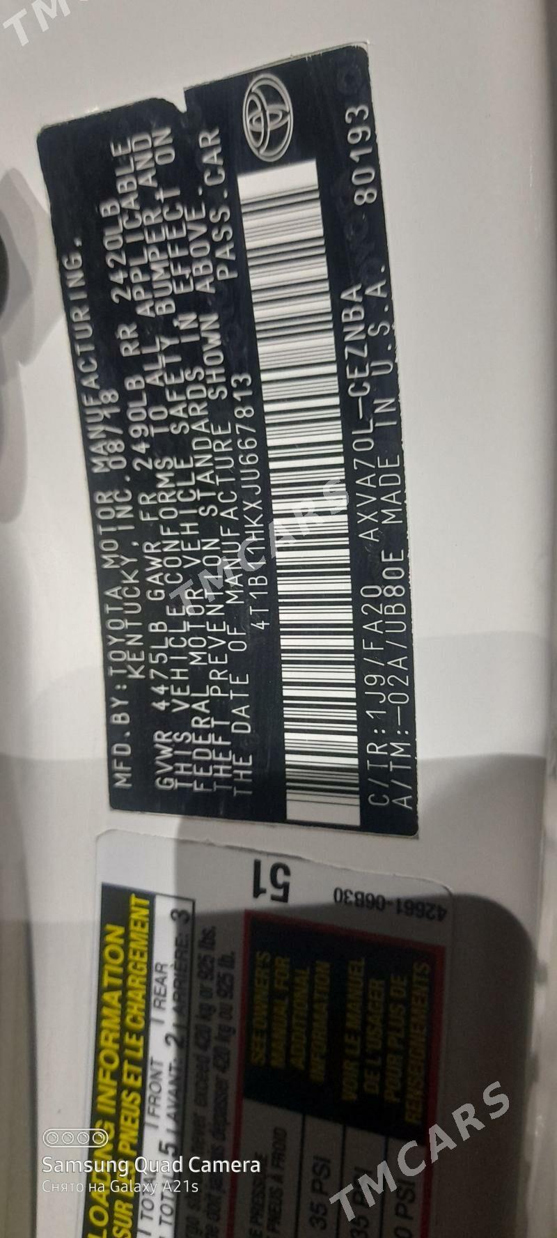 Toyota Camry 2018 - 270 000 TMT - Aşgabat - img 6