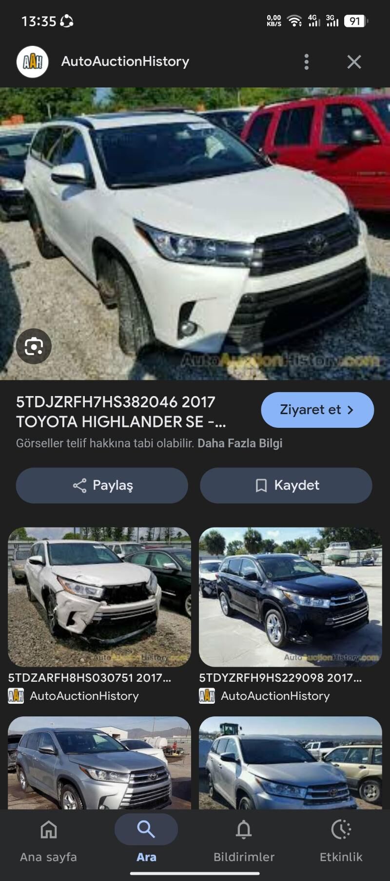 Toyota Highlander 2017 - 410 000 TMT - Tejen - img 6