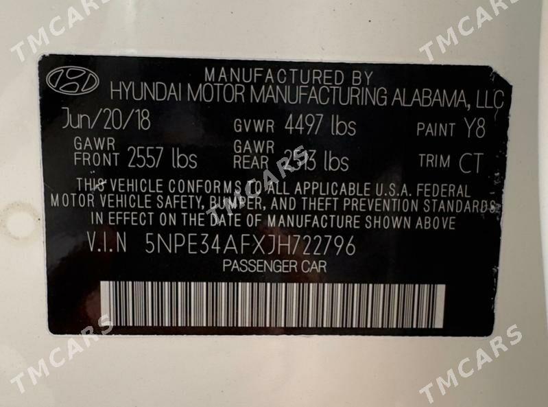 Hyundai Sonata 2018 - 225 000 TMT - Aşgabat - img 3