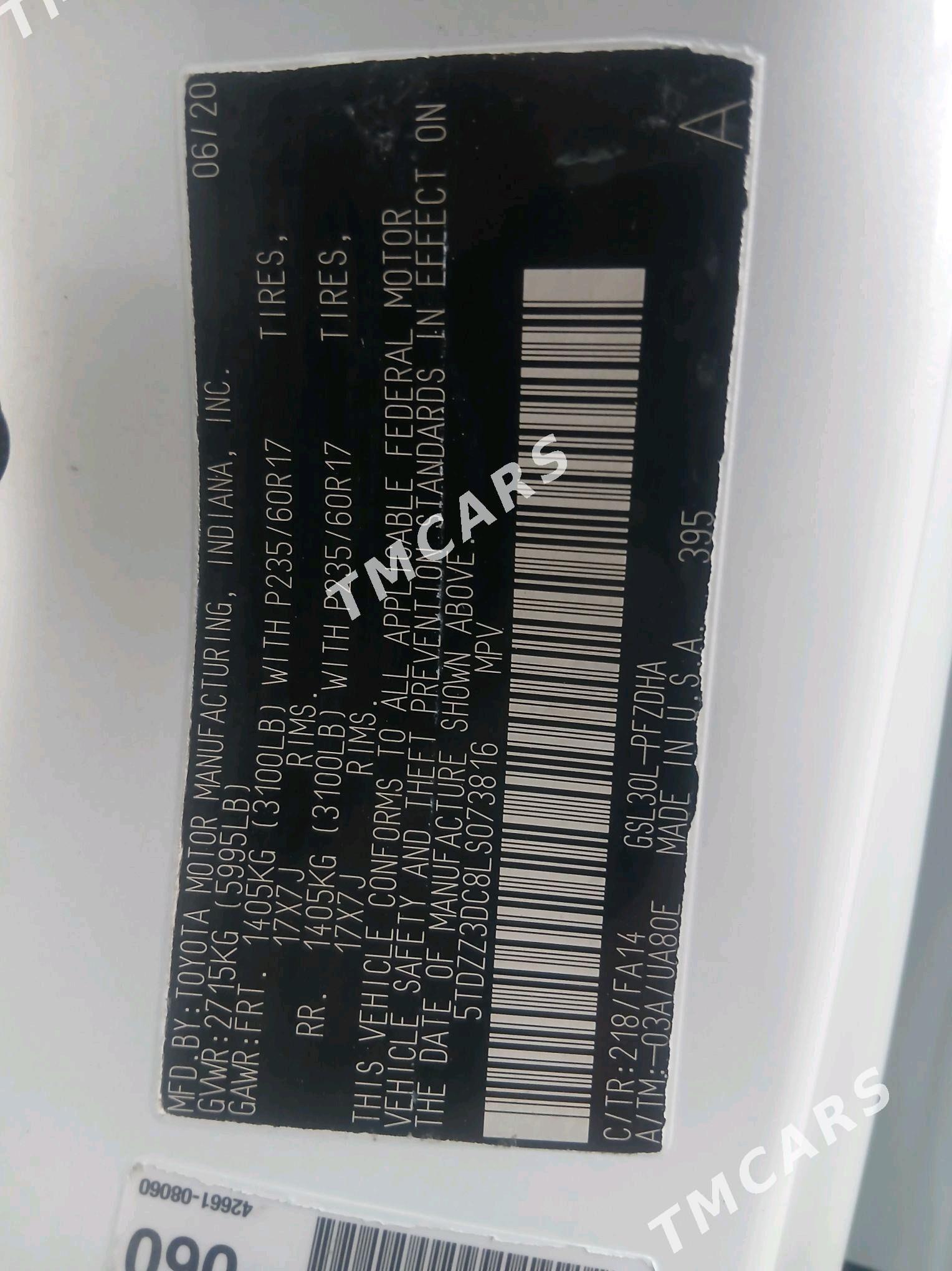 Toyota Sienna 2020 - 420 000 TMT - Мир 2 - img 2
