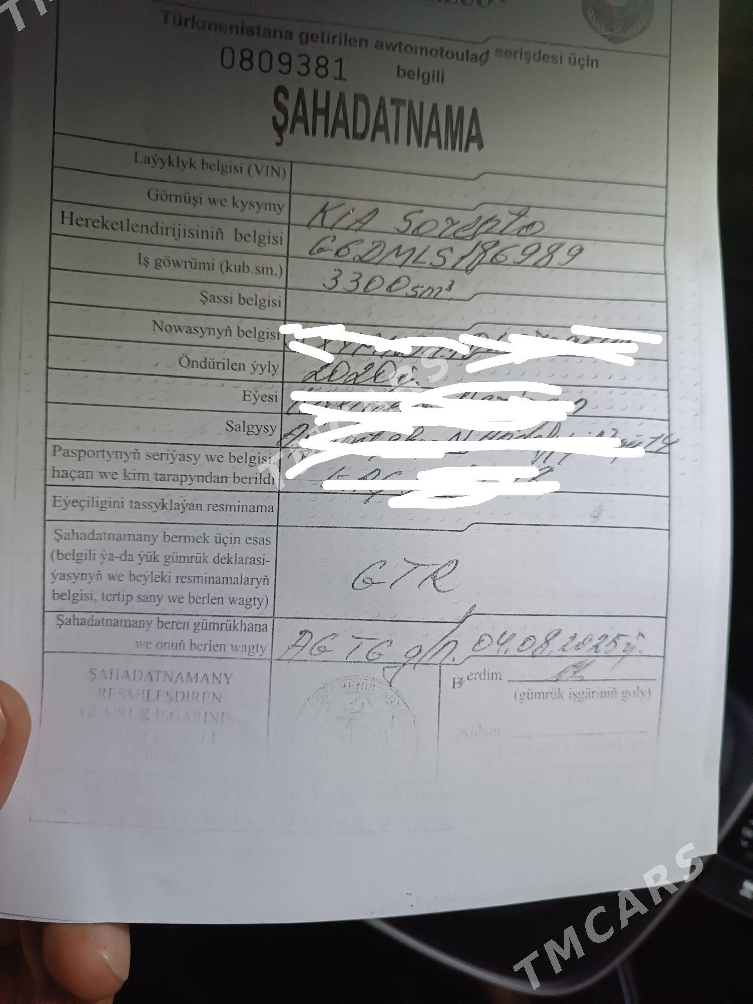 Kia Sorento 2020 - 323 000 TMT - Aşgabat - img 9